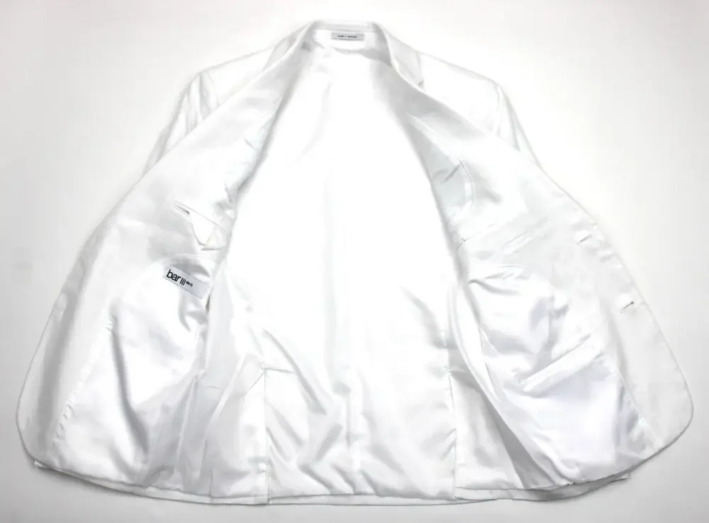 Bar III Blazer Mens 36 R White Slim Fit Linen Sport Coat Jacket Summer